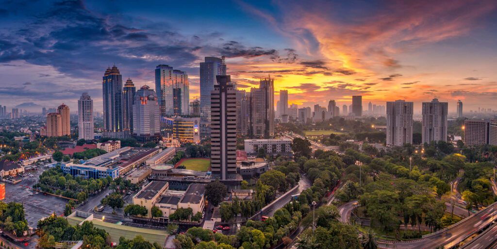 Panorama města Jakarta